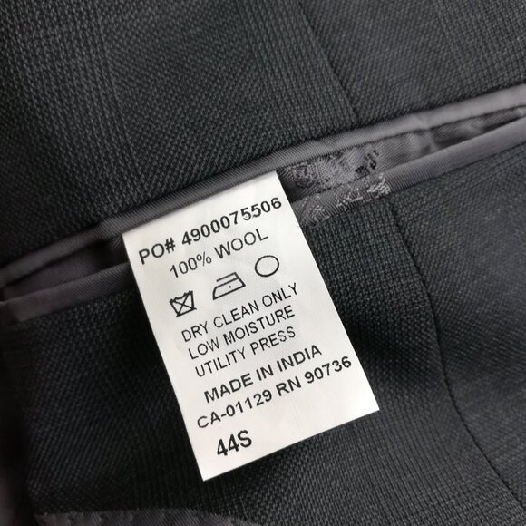 NWT Ralph Lauren 2 PC Suit Wool Glen Plaid 44S Charcoal Gray 38W - Picture 7 of 14
